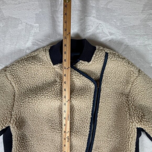 Scotch and Soda Sherpa Jacket Women Size S / P Pockets Full Zip Amsterdam Blauw - Picture 2 of 15